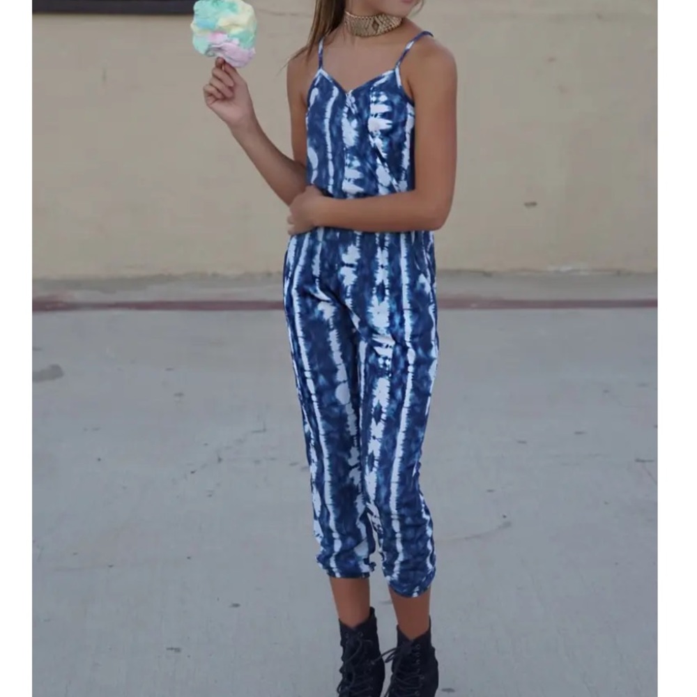 Girls Blue Jumpsuit